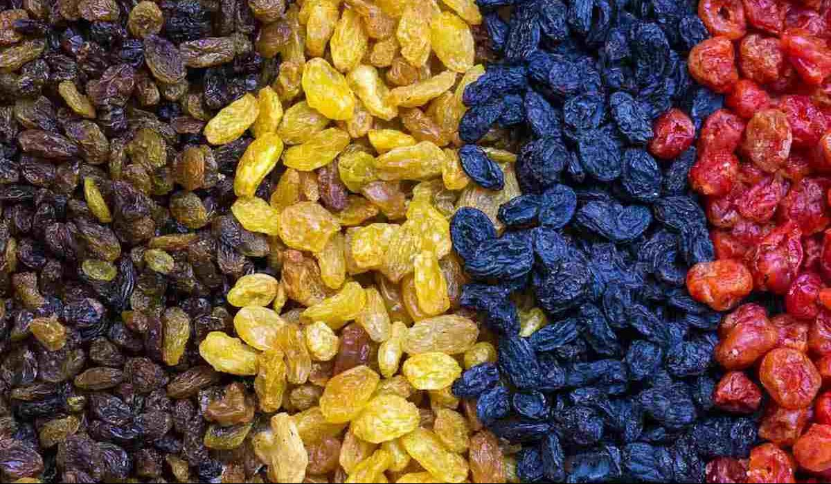  raisins are made by drying grapes in the sun 